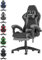 bigzzia Ergonomic Gaming Chair - Gamer Chairs with Lumbar Cushion + Headrest, Height-Adjustable Office & Computer Chair for Adults (with footrest, Grey)