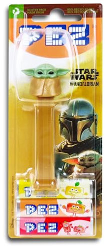 PEZ Spender STAR WARS Mandalorian Grogu/Baby Yoda inkl. 2 x Pez Bonbons 2 x 8,5 g