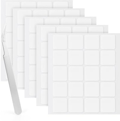 LLPT Doppelseitige Klebepunkte Transparente Quadrat | 100 Stück | 25MM | Entfernbare Nano-Aufkleber | Super Sticky Wasserfeste Keine Spuren | für DIY-Heimdekoration (NS25100)