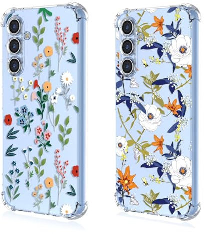 HAONANDE Lot de 2 Coques pour téléphone Portable Xiaomi Redmi Note 9S/ 9 Pro/9 Pro Max, Coque Transparente à Motif esthétique-A46+A95