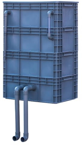Filtros Acuario, Caja De Filtro De Acuario, System Ciclo Agua Externo DIY, Acuario Estanques Pecera Filtro Tanque Peces Caja Volumen De Ventas, Caja Filtro De Ciclo Agua ( Color : Grey , Size : 23.62x
