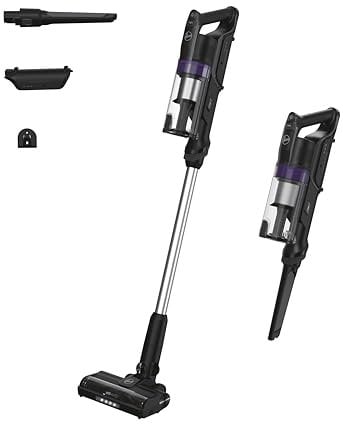Hoover HF1 Plus Multifonction Puissant 165W HF1PZ10H, Aspirateur Balai sans Fil Léger, Brosse Anti-Twist LED Anti-emmêlement & Multi-sols, Position Parking, Mode Turbo, Vidage 1 clic