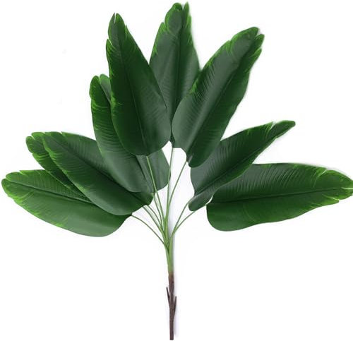Künstliche tropische Blätter, künstliche Bananenbaum-Palme, Monstera-Blatt, künstliche grüne große Sträucher, Kunststoff, grüne Sträucher für Zuhause, Garten, Dekoration, Innen- und Außenbereich,