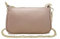Chicca Borse Borsetta da donna in pelle, borsa a tracolla clutch pochette (Rosa Cipria)