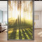 Eiauiuo Wald 3D Fensterfolie Window Film Blickdicht Privatsphärefolie Fenster Dekorfolie Statisch Haftend Selbstklebende Glasaufkleber UV-Schutzfolie Ohne Klebstoff Abnehmbarer für Zuhause Büro Balkon