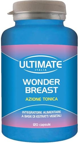 ULTIMATE Wonder Breast - 120 Capsule, Senza Glutine e Lattosio - Integratore Alimentare a base di Luppolo e Tribulus, Favorisce La Compattezza ed il Volume al Seno