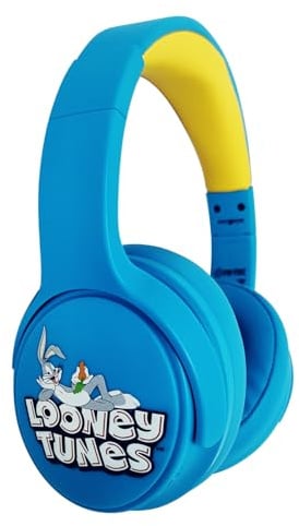 FRTEC Kabellose Kopfhörer für Kinder, Looney Tunes, Sicherheitslautstärke 85 dB, kompakt und faltbar, Bugs Bunny, Bluetooth-Kopfhörer