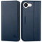 SHIELDON Hülle für iPhone 16e 5G, Schutzhülle [Echtleder] [RFID Blocker] [Kartenfach] [TPU Stoßfest] Magnet Cover Etui Klapphülle Kompatibel mit iPhone 16e 2025 6,1 - Marineblau