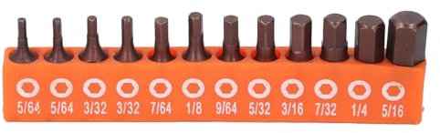 Jeu D'embouts Hexagonaux 5/64, 5/64, 3/32, Tige Impériale 1/4 pour Tournevis électrique avec Support de Rangement, Forets en Acier allié S2 de 25 Mm pour Usage Industriel