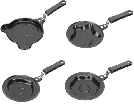 Cabilock 4pcs Animal Shape Fried Egg Pan Non-Stick Breakfast Pans Household Cooking Pots for Scrambled Eggs and Omelettes