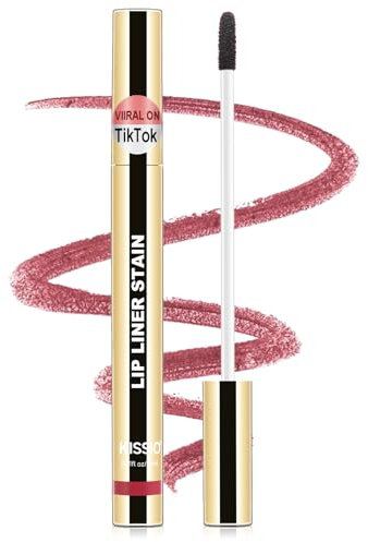 KISSIO Lip Liner Stain,Peel Off Lip Liner,Transfer Proof,Long Lasting and Waterproof,Lip Tint Tattoo,Natural Makeup Stain,Matte Finish,Coral red