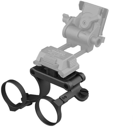 WJQZJDAMAI PVS-14 Nicht Betriebene Brückenhalterung Dual Blidelschwanz NVG Mount Tactical PVS 14 Nachtsicht Brille Mount Adapter Metallhalterung Metall Schwalbenschwanz Montagehalterung