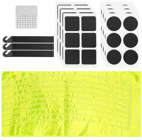 ZMDMAH Juego de 52 Kit reparación neumático, Kit Herramientas Bicicleta, Parches Bicicleta, Juego de reparación para Bicicleta, Adecuado para Bicicleta de Carretera y Bicicleta de montaña