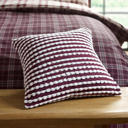 Catherine Lansfield Stab Stitch 43x43cm Cushion Plum
