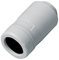 Raccord de raccord de tuyau rigide à la gaine spiralée, diamètre 40 mm, IP67 étanche, pour extérieur, en PVC rigide, système électrique hors mur, en technopolymère, gris RAL 7035