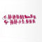 JINTORA Aufkleber für Auto - Autoaufkleber - Opferliste - 190X60mm - JDM - Die Cut - Bus - Fenster - Heckscheibe - Laptop - LKW - Tuning - pink