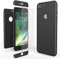 NALIA 360 Grad Handyhülle kompatibel mit iPhone 7 Plus, Full-Cover & Glas vorne hinten Hülle Doppel-Schutz Dünn Ganzkörper Hard-Case Etui Handy-Tasche Bumper & Displayschutz, Farbe:Schwarz