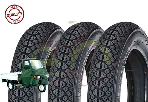 Union EGF10DMU Set mit 3 Reifen 100/90-10 für Piaggio Ape Scooter Vespa Vespa 61L Reifen Design M I C H E L I N
