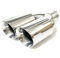 Auspuffblende Doppelrohr Endrohr Edelstahl Auto Endrohrblenden Auspuffendrohr Auspuffrohr Tuning Universell Schalldampf Blende Sport Rund Chrom Auspuffspitzen