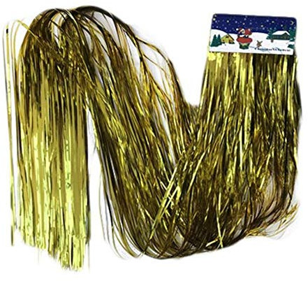 LLAAIT 1 Meter Weihnachtsdekoration Kreative Regen Seidenballon Anhänger Weihnachtsbaum Party Lametta Rose Rot Grün Silber Gold Hohe Quality40, Gold