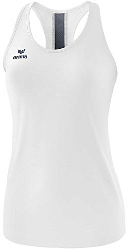 ERIMA Damen Squad Uni Tanktop (1082011), weiß/New Navy/Slate Grey, 36