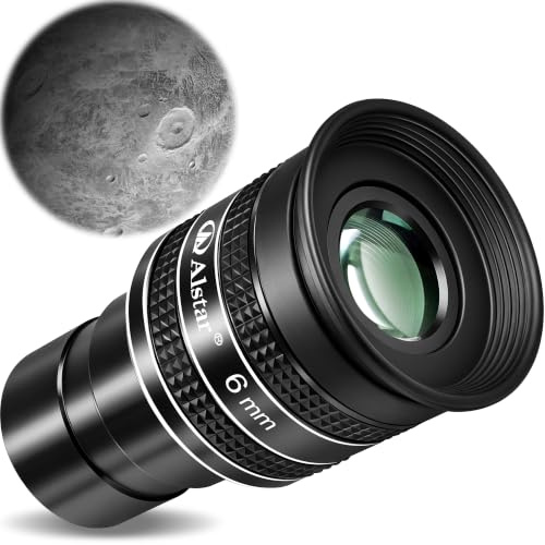 Alstar 1.25 Inch Telescope Eyepiece - 58 Degree 6mm Planetary Eyepiece for Telescope - Fully Multi Coated Wide Angle Lens for Astronomy & Astrophotography