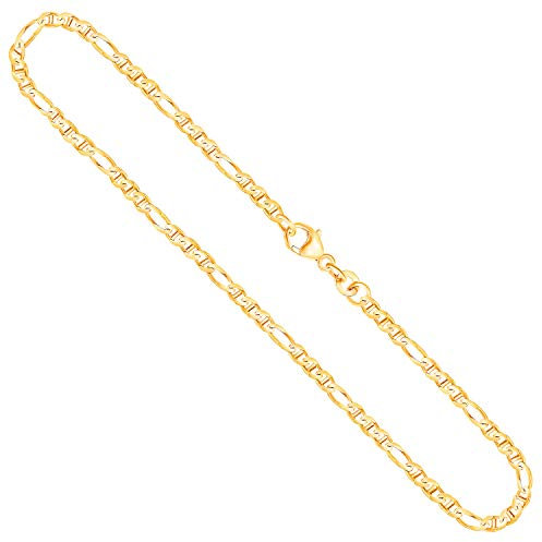 EDELIND Goldkette, Panzerstegkette Gelbgold 333/8 K, Länge 65 cm, Breite 2.5 mm, Gewicht ca. 5.6 g., NEU