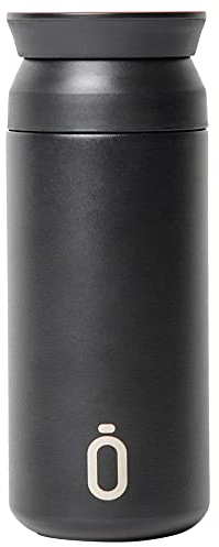 Runbott CAFE Botella Termo Ceramica - Acero térmico sin BPA con Recubrimiento Interno de cerámica (NEGRO)