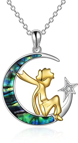 Der kleine Prinz Geschenke 925 Sterling Silber Le Petit Prince Halskette Schmuck Geschenke für Frauen Mädchen