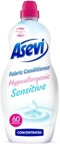 Asevi Fabric Conditioner, Laundry Conditioner, Liquid Fabric Conditioner, 1.38L, 60 Washes, Sensitive