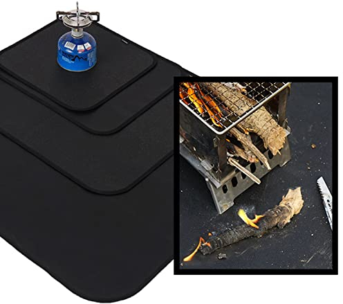 Alfombra de Protección de Suelo Barbacoa Alfombra de BBQ, Alfombrilla para Barbacoa Estera Resistente Antideslizante Resistente a Calor, para Barbacoa Exterior Jardín Terraza, 60 * 52cm