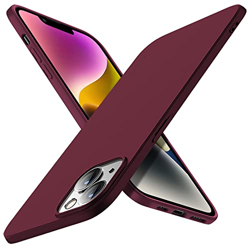 X-level für iPhone 14 Hülle, [Guardian Serie] Soft Flex TPU Case Ultradünn Handyhülle Silikon Bumper Cover Schutz Tasche Schutzhülle Kompatibel mit iPhone 14 - Weinrot