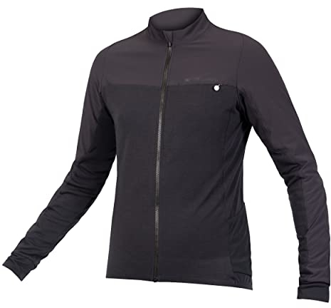 Endura Herren GV500 Gravel Radtrikot, langärmelig, Schwarz, Größe XS