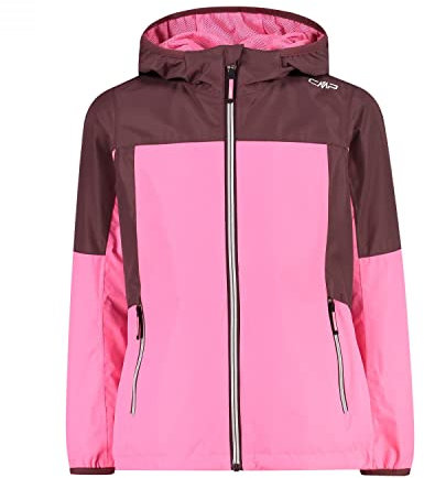 CMP - Veste enfant Ripstop à capuche fixe, Rose néon, 176