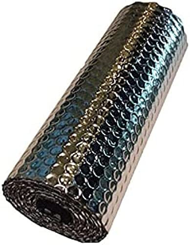 Pealihuy wasserdichte Folienmembran, Blasenfolie, Isolierung, 4 Mm, Wärmereflektierend, Für Dachboden, Garage, Schuppen, Stall, Zwinger, Wohnmobil, Gewächshaus,1m*30m