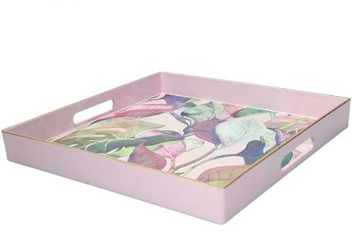 ANDREA FONTEBASSO 1760 Vassoio 33x33 Cm Calypso Plastica Rosa Linea Serving