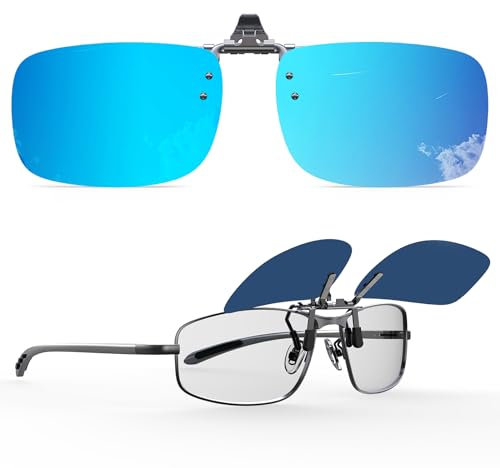Goiteia Polarisierte Sonnenbrille Clip für Brillenträger - Sonnenbrille Zum Aufstecken Polarisiert, Sonnenbrillen Aufsatz Brille Damen Herren