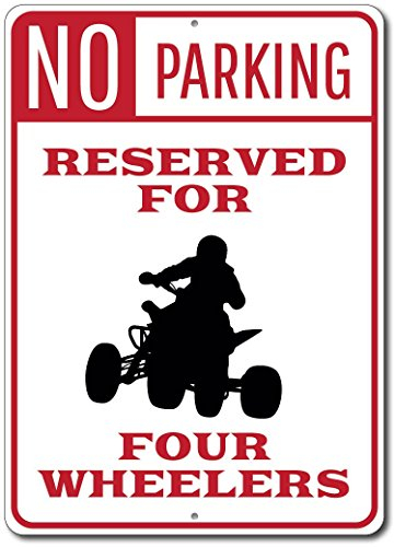 Four Wheeler Parking Schild Four Wheeler Schild ATV Schild Metall Poster Wandkunst Dekor Blechschild 20,3 x 30,5 cm
