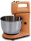 2 in 1 Handheld and Stand Mixer 5-Speed Turbo Food Mixer Electric Stand Mixer with 4L Bowl, 2 x Whisk Beaters, 2 x Dough Hooks for Kitchen Baking Cake, Batter, Bread, Desserts (Color : Orange)
