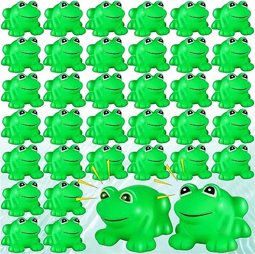 Schwimmende Frösche aus Gummi, Mini-Frösche für Kinder, Badespielzeug, 36 | Niedliches schwimmendes Spielzeug, Quietschender Badefrosch, Mini-Kunststofffrösche, Partydekoration