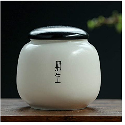 Boîte à thé en céramique, pots de stockage, mini réservoir de stockage de thé en céramique fait à la main, boîte de scellage de sucre de confiture d'épices rétro, boîte à thé de style chinois (couleur