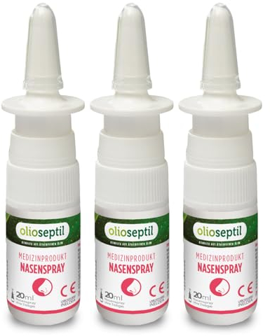 OLIOSEPTIL – Nasenspray – Medizinprodukt - Beruhigt und reinigt die Nase – Befreit die verstopfte Nase – Erleichtert den Abtransport von Schleim – Mit ätherischen Ölen – 3er-Pack