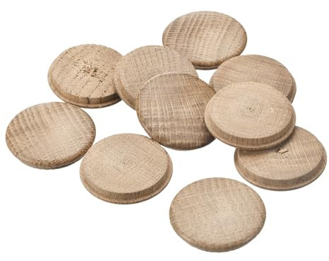 sourcing map Bouchons en Bois, 10 Pièces 45 X 40 mm Bouchons en Bois de Chêne Rouge, Couvre-Trous de Vis, Couvercle en Bois Décoratif pour Escalier, Chaise, Meuble, Menuiserie
