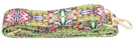 SAFIGLE Verstellbarer Banjo Gurt Mit Blumenmuster Robuster Vintage Gurt Für Musikinstrumente Vielseitig Einsetzbar Als Umhängetasche Zubehör Retro Design Mit Goldenen Karabinern