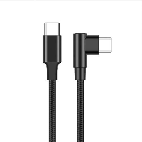 USB C auf USB C Kabel Kurz 25 CM,90 Grad Schnellladekabel USB C PD 5A USB Typ C Ladekabel, USB C Ladegerät Kabel rechtwinklig kompatibel mit Samsung Galaxy, Pad Pro, Air, Huawei P40 /Mate 60