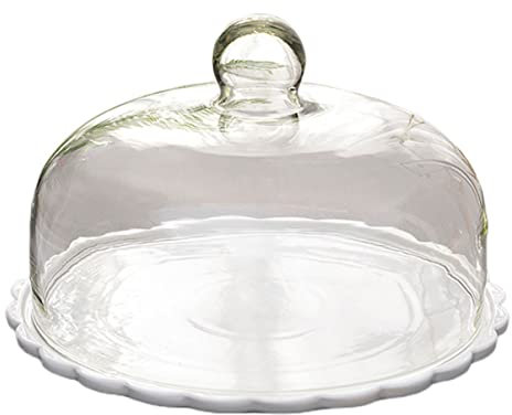 Ciieeo 1 Juego Tapa De Cristal para Pasteles Campana De Pastel Cubierta De Pastel De Vidrio Cubierta Protectora para Pasteles Cubierta De Vidrio Tapa De Mantequilla Cerámica