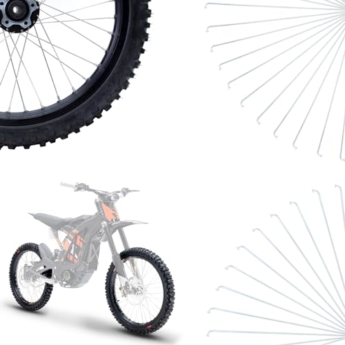 IUVWISN 72 radios de motocicleta delanteros y traseros con pezones de 3,95 mm para Sur Ron Light bee X/S para moto de cross eléctrica Segway X160 X260