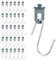 30 clip elicoidali per serre, clip di fissaggio in plastica per serre e 30 ganci a S in acciaio inossidabile, clip ombreggianti per appendere ancoraggi da canali di barre di vetro o clip isolanti