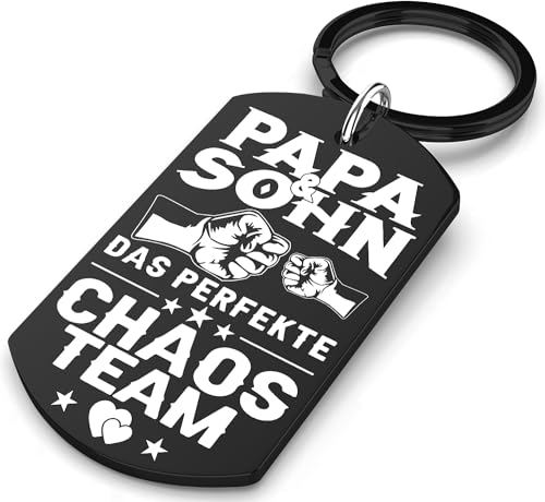 Allpeak Geschenke für Papa, Vatertagsgeschenk für Papa - 2025 Vater Sohn Schlüsselanhänger Papa Geschenk Geburtstag, Geschenk Vatertag, Bonus Papa Geschenk, Papatag Geschenk, Papa Geschenk Weihnachten