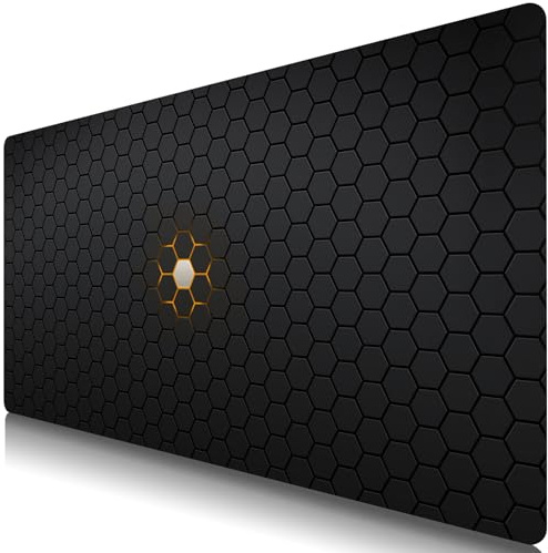 TUOLISG XXL Mauspad 900 x 400 mm Gaming Mousepad -Sechseckiges Gitter | Computer-Mauspad, Anti-Rutsch-Gummiboden, Angenehme Oberfläche, Geeignet für Büro, Reisen